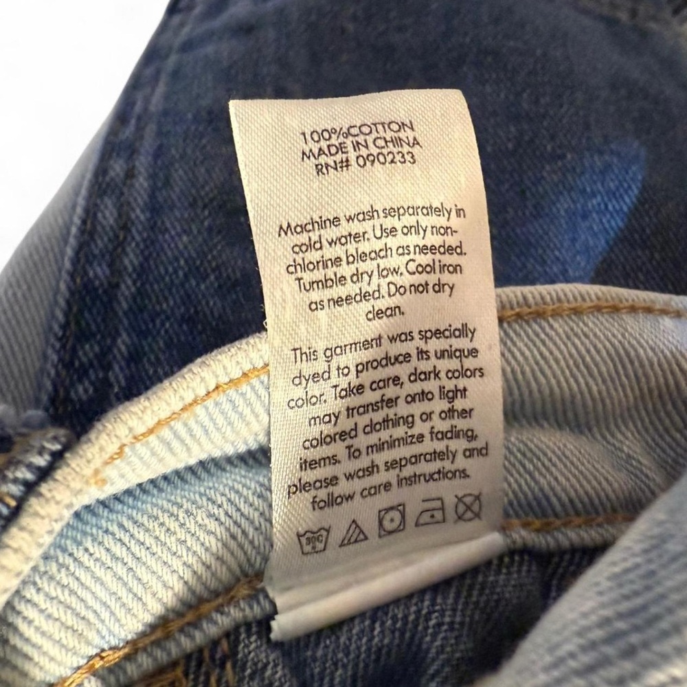 PacSun blue straight leg cargo jeans - patch work style #cargojeans #twotone - Picture 5 of 5
